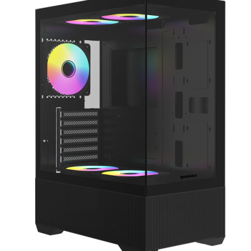 Kuciste Raidmax Infinita I802 Air/Glass/RGB/Crni/I802ABS