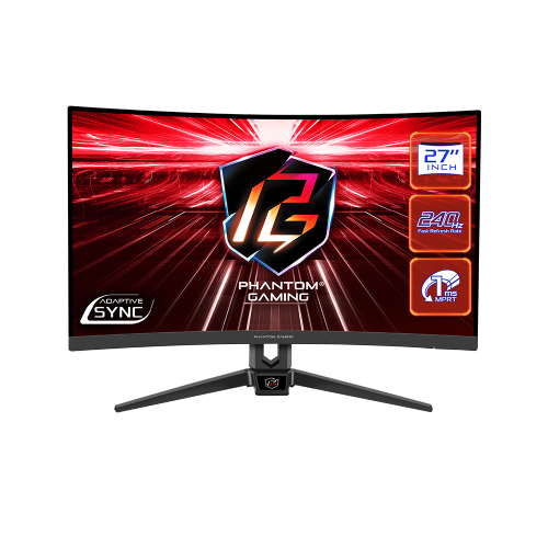 Monitor 27″ AsRock PG27F15RS1A VA 1920×1080/240Hz/1ms/HDMIx2/DP/zvučnici