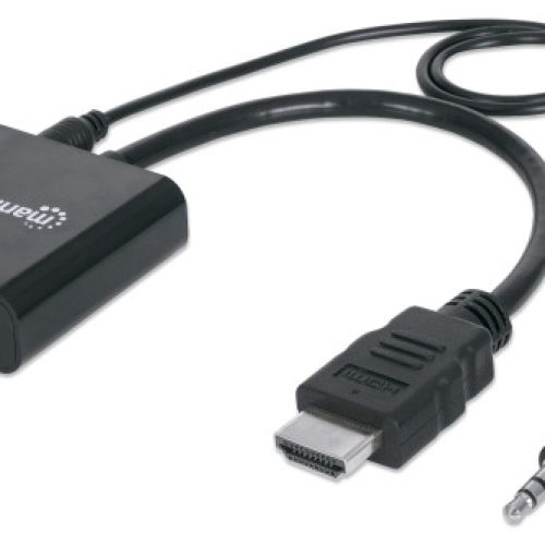 Adapter Manhattan 151559 HDMI/M – VGA/F + Audio