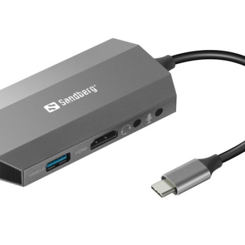 Docking station Sandberg 6in1 USB-C – HDMI/USB 3.0/USB C/LAN PD 136-33