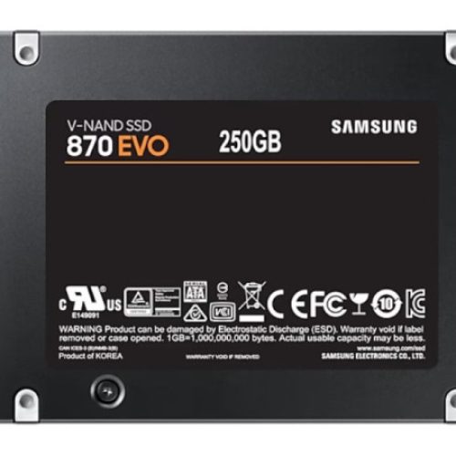 SSD 2.5″ SATA Samsung 870 EVO 250GB, 560/530MBs MZ-77E250BW