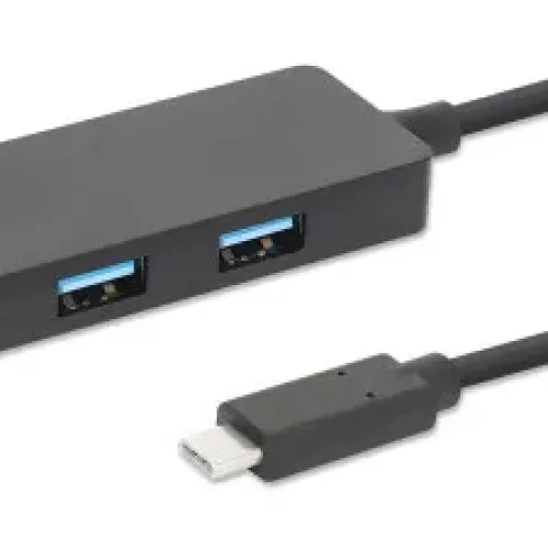 USB-C HUB 4port Manhattan 164924 3.2 G1/5Gbps/Crni