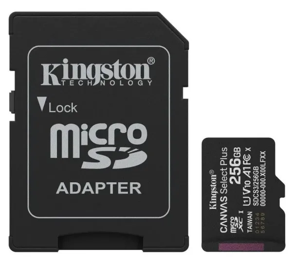 Micro SD Kingston 256GB SDCS3/256GB + adapter