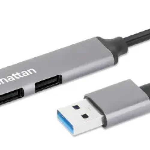 USB HUB 4port Manhattan 168427 3.0/3xUSB 2.0 480Mbps/1xUSB 3.0 5Gbps/sivi