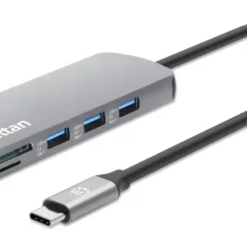 Docking station Manhattan 190459 9in1 USB-C – 1xHDMI/5xUSB/LAN/CR/PD 100W