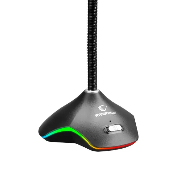 Mikrofon gaming Rampage RMX-M7 PYTHON PC/PS4/XBOX/Mobile crno/crveni 35592 - Slika 2