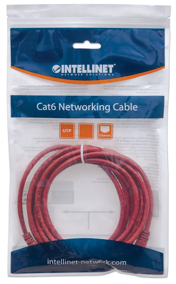 LAN UTP kabl intellinet 342148 Cat6 CCA/Crveni/1m - Slika 3