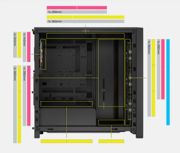 Kuciste Corsair FRAME 4000D LCD RS ARGB Premium Mid-tower, CC-9011326-WW - Slika 3