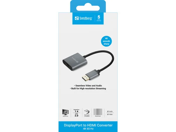 Adapter Sandberg DisplayProt 1.4- HDMI M/F 2.0 4K 509-19 - Slika 3